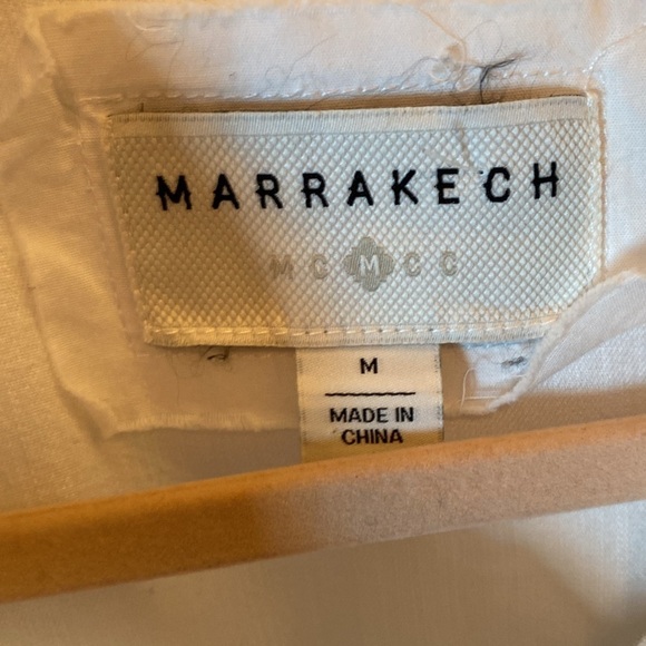 Marrakech ( Anthropology) size medium white Frey jean jacket. Light cotton - Picture 3 of 7